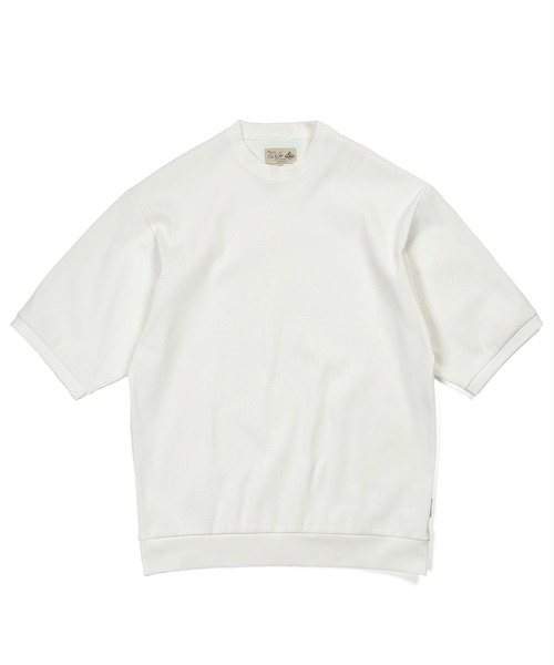The DUFFER of ST.GEORGE(ザダファーオブセントジョージ)の「【WEB限定アイテム】「AIR FLEX」HONEYCOMB 3/4 SLEEVE RELAX TEE :高収縮機能素材「エアフレックス」5分袖 ハニカム リラックスTEE(Tシャツ/カットソー・メンズ・ブラック/ホワイト・SMALL/MEDIUM/LARGE/X-LARGE)」の9枚目の写真