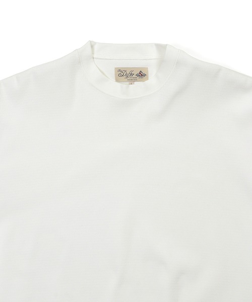 The DUFFER of ST.GEORGE(ザダファーオブセントジョージ)の「【WEB限定アイテム】「AIR FLEX」HONEYCOMB 3/4 SLEEVE RELAX TEE :高収縮機能素材「エアフレックス」5分袖 ハニカム リラックスTEE(Tシャツ/カットソー・メンズ・ブラック/ホワイト・SMALL/MEDIUM/LARGE/X-LARGE)」の11枚目の写真