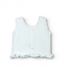 BORN SLIPPY（ボーンスリッピー）の「Pony Rayon Knit Vest (White)（ベスト）」