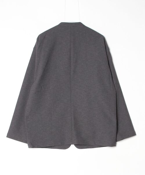 PS Paul Smith(ピーエスポールスミス)の「RIRANCHA(R) ノーカラージャケット / 162754 EXJ02(ノーカラージャケット・メンズ・カーキブラウン/ダークグレー・LARGE/MEDIUM/SMALL)」の12枚目の写真
