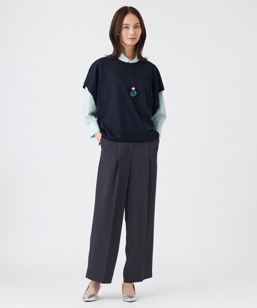 TRANS WORK(トランスワーク)の「【ウォッシャブル】2WAYシアージレ(ベスト・レディース・ベージュ/ネイビー・44/38)」の15枚目の写真