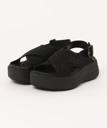 ABC SELECT エービーシーセレクト CL CROSS KNIT SANDAL 5 クロスニットサンダル 5 W2068 ALL BLACK