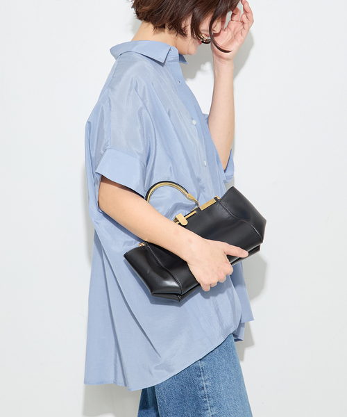 journal standard L'essage（ジャーナルスタンダードレサージュ）の「ライトローンドルマンシャツ（シャツ/ブラウス・レディース・ブラウン/アイボリー/ブルー系その他/ブラック・FREE）」の10枚目の写真