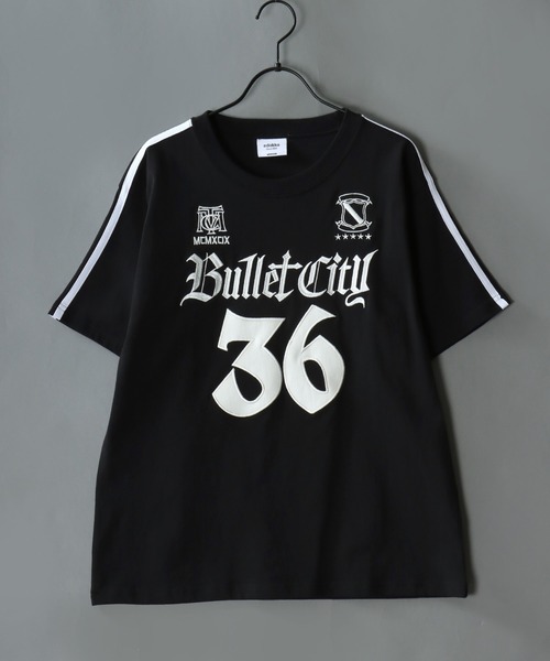 SITRY(シトリー)の「Street Style Game Shirt/ストリートスタイル ヴィンテージライク ショート丈 ゲームシャツ ユニフォーム 半袖Tシャツ レディース メンズ(Tシャツ/カットソー・メンズ・ブラック/ブラック系その他/ホワイト・S/M/L)」の5枚目の写真