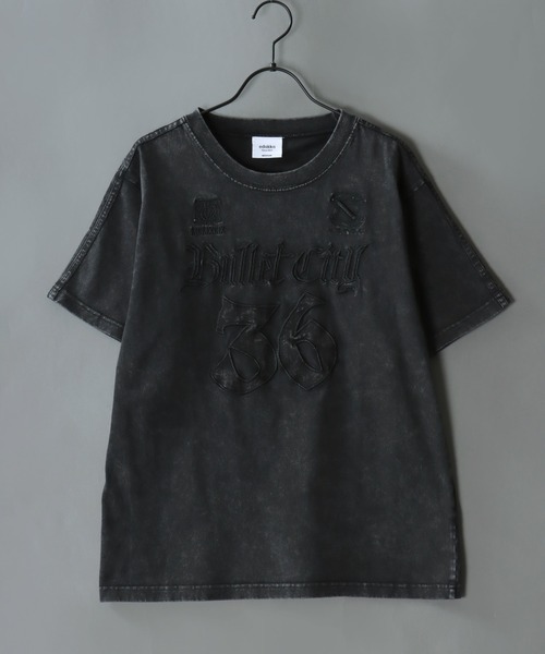 SITRY(シトリー)の「Street Style Game Shirt/ストリートスタイル ヴィンテージライク ショート丈 ゲームシャツ ユニフォーム 半袖Tシャツ レディース メンズ(Tシャツ/カットソー・メンズ・ブラック/ブラック系その他/ホワイト・S/M/L)」の6枚目の写真