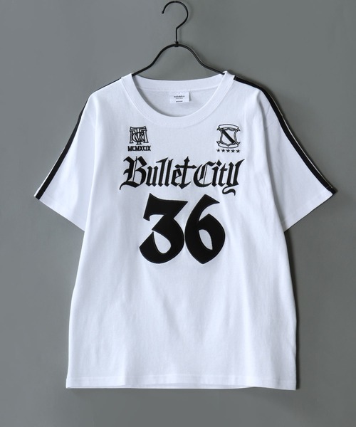 SITRY(シトリー)の「Street Style Game Shirt/ストリートスタイル ヴィンテージライク ショート丈 ゲームシャツ ユニフォーム 半袖Tシャツ レディース メンズ(Tシャツ/カットソー・メンズ・ブラック/ブラック系その他/ホワイト・S/M/L)」の4枚目の写真