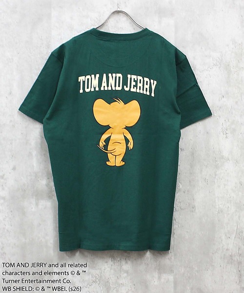 Tom&Jerry(トムアンドジェリー)の「【TOM&JERRY/トム&ジェリー】トムジェリ プリント Tシャツ(Tシャツ/カットソー・メンズ・ネイビー/チャコール/ホワイト系その他/グレー系その他/ブラック/オフホワイト/杢グレー/ダークグリーン・L/XL/M)」の22枚目の写真