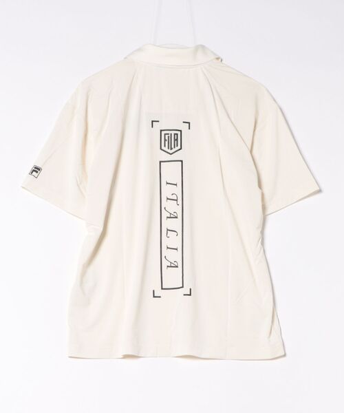 FILA GOLF（フィラゴルフ ）の「【FILA GOLF:フィラゴルフ】冷感素材半袖シャツ　ゴルフ　新素材『SUPER NYLON COOL /スーパーナイロンクール』（シャツ/ブラウス・メンズ・ホワイト/グリーン/ブラック・X-LARGE/LARGE/XX-LARGE/MEDIUM）」の12枚目の写真