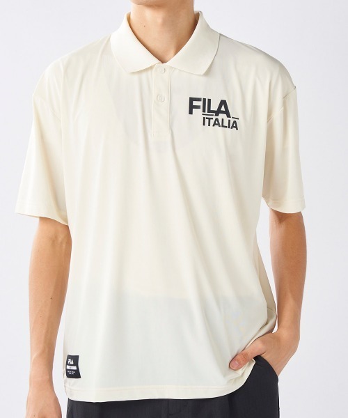 FILA GOLF（フィラゴルフ ）の「【FILA GOLF:フィラゴルフ】冷感素材半袖シャツ　ゴルフ　新素材『SUPER NYLON COOL /スーパーナイロンクール』（シャツ/ブラウス・メンズ・ホワイト/グリーン/ブラック・X-LARGE/LARGE/XX-LARGE/MEDIUM）」の15枚目の写真
