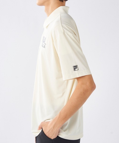 FILA GOLF（フィラゴルフ ）の「【FILA GOLF:フィラゴルフ】冷感素材半袖シャツ　ゴルフ　新素材『SUPER NYLON COOL /スーパーナイロンクール』（シャツ/ブラウス・メンズ・ホワイト/グリーン/ブラック・X-LARGE/LARGE/XX-LARGE/MEDIUM）」の16枚目の写真