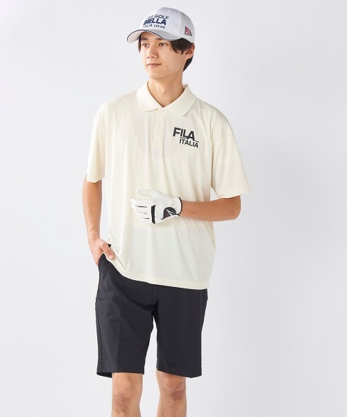 FILA GOLF（フィラゴルフ ）の「【FILA GOLF:フィラゴルフ】冷感素材半袖シャツ　ゴルフ　新素材『SUPER NYLON COOL /スーパーナイロンクール』（シャツ/ブラウス・メンズ・ホワイト/グリーン/ブラック・X-LARGE/LARGE/XX-LARGE/MEDIUM）」の22枚目の写真