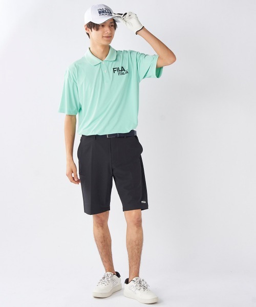 FILA GOLF（フィラゴルフ ）の「【FILA GOLF:フィラゴルフ】冷感素材半袖シャツ　ゴルフ　新素材『SUPER NYLON COOL /スーパーナイロンクール』（シャツ/ブラウス・メンズ・ホワイト/グリーン/ブラック・X-LARGE/LARGE/XX-LARGE/MEDIUM）」の10枚目の写真