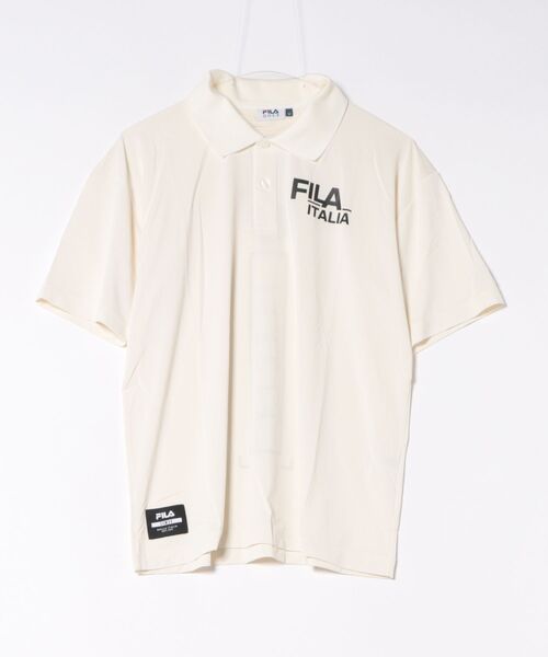 FILA GOLF（フィラゴルフ ）の「【FILA GOLF:フィラゴルフ】冷感素材半袖シャツ　ゴルフ　新素材『SUPER NYLON COOL /スーパーナイロンクール』（シャツ/ブラウス・メンズ・ホワイト/グリーン/ブラック・X-LARGE/LARGE/XX-LARGE/MEDIUM）」の11枚目の写真