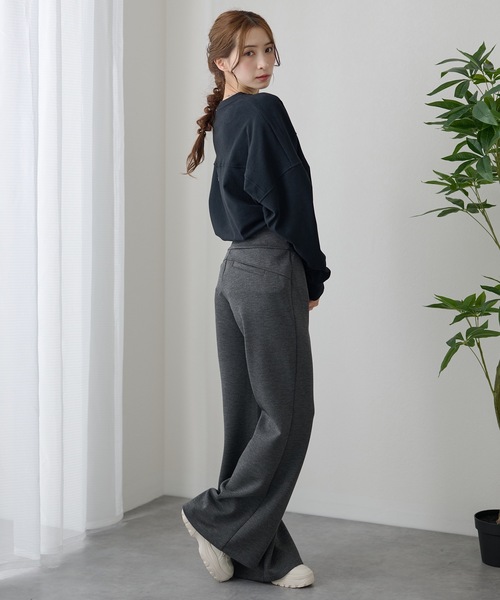 DAYRA(デイラ)の「ソリッドカラー ハイウエスト イージー ワイド パンツ(その他パンツ・レディース・ダークグレー/ブラック/グレー・L/M)」の12枚目の写真