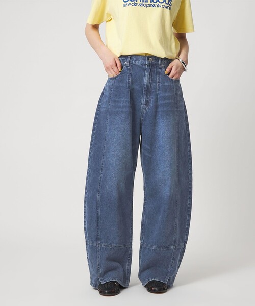 CITEN（シテン）の「＜CITEN＞デニムイージーカーブパンツ（デニムパンツ・レディース・コバルトブルー/ブラック/ライトブルー・S/M）」の8枚目の写真