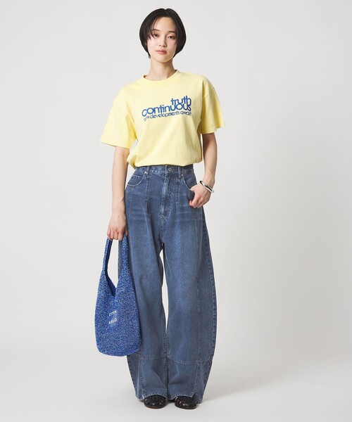 CITEN（シテン）の「＜CITEN＞デニムイージーカーブパンツ（デニムパンツ・レディース・コバルトブルー/ブラック/ライトブルー・S/M）」の9枚目の写真