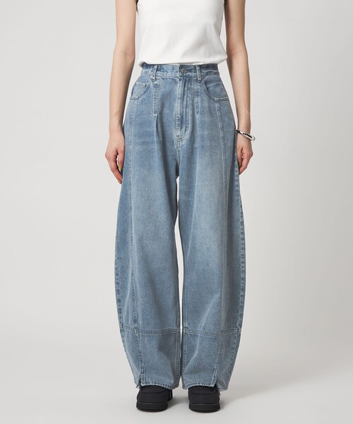 CITEN（シテン）の「＜CITEN＞デニムイージーカーブパンツ（デニムパンツ・レディース・コバルトブルー/ブラック/ライトブルー・S/M）」の10枚目の写真