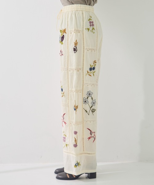 TODAYFUL（トゥデイフル）の「[TODAYFUL/トゥデイフル]Embroidery Patchwork Trousers（その他パンツ・レディース・ブラウン/オフホワイト・36/38）」の12枚目の写真