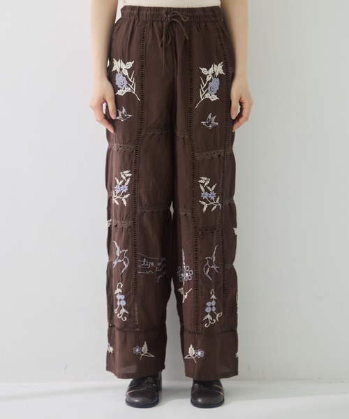TODAYFUL/トゥデイフル]Embroidery Patchwork Trousers（その他パンツ