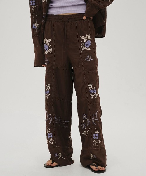 TODAYFUL（トゥデイフル）の「[TODAYFUL/トゥデイフル]Embroidery Patchwork Trousers（その他パンツ・レディース・ブラウン/オフホワイト・36/38）」の15枚目の写真