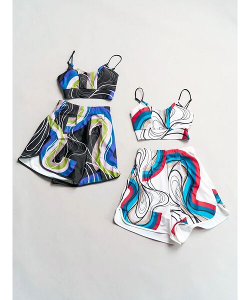 STRATUM PRINT BRA TOP / ストレイタムプリントブラトップ（水着