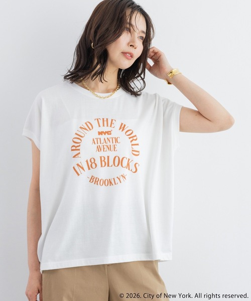 GOOD ROCK SPEED（グッドロックスピード）の「BARNYARDSTORM / GOOD ROCK SPEED別注 / NYC サークルロゴT（Tシャツ/カットソー・レディース・ホワイト/ベージュ/ブラック・FREE）」の12枚目の写真