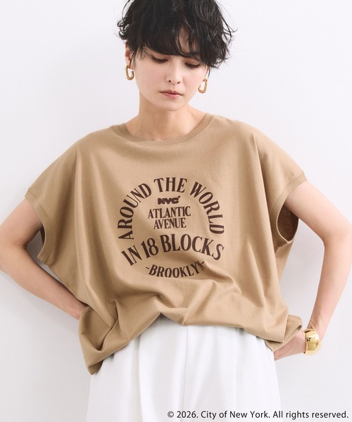 GOOD ROCK SPEED（グッドロックスピード）の「BARNYARDSTORM / GOOD ROCK SPEED別注 / NYC サークルロゴT（Tシャツ/カットソー・レディース・ホワイト/ベージュ/ブラック・FREE）」の15枚目の写真