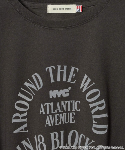 GOOD ROCK SPEED（グッドロックスピード）の「BARNYARDSTORM / GOOD ROCK SPEED別注 / NYC サークルロゴT（Tシャツ/カットソー・レディース・ホワイト/ベージュ/ブラック・FREE）」の6枚目の写真