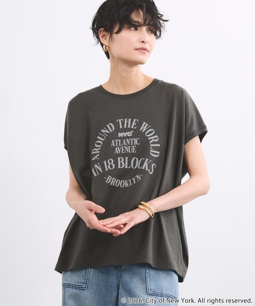 GOOD ROCK SPEED（グッドロックスピード）の「BARNYARDSTORM / GOOD ROCK SPEED別注 / NYC サークルロゴT（Tシャツ/カットソー・レディース・ホワイト/ベージュ/ブラック・FREE）」の22枚目の写真