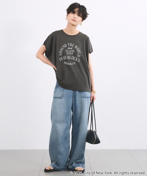 GOOD ROCK SPEED（グッドロックスピード）の「BARNYARDSTORM / GOOD ROCK SPEED別注 / NYC サークルロゴT（Tシャツ/カットソー・レディース・ホワイト/ベージュ/ブラック・FREE）」の9枚目の写真