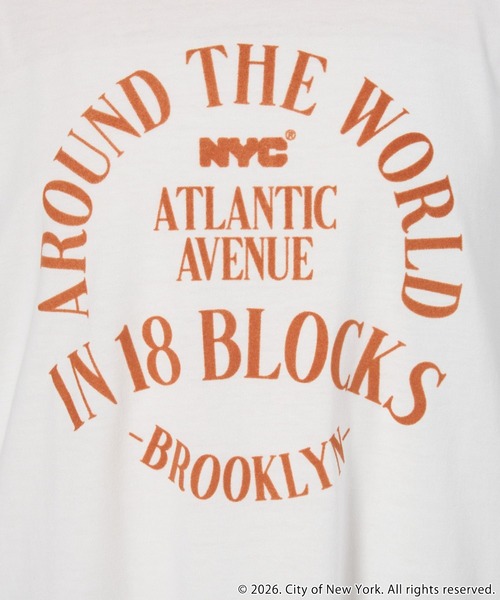 GOOD ROCK SPEED（グッドロックスピード）の「BARNYARDSTORM / GOOD ROCK SPEED別注 / NYC サークルロゴT（Tシャツ/カットソー・レディース・ホワイト/ベージュ/ブラック・FREE）」の4枚目の写真