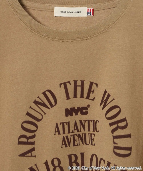 GOOD ROCK SPEED（グッドロックスピード）の「BARNYARDSTORM / GOOD ROCK SPEED別注 / NYC サークルロゴT（Tシャツ/カットソー・レディース・ホワイト/ベージュ/ブラック・FREE）」の7枚目の写真