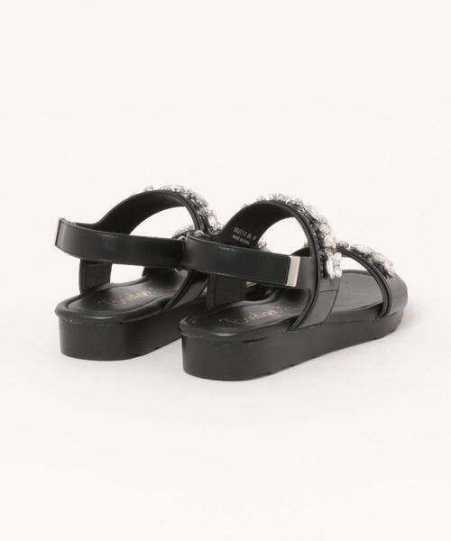 Bridget Birkin(ブリジットバーキン)の「【Bridget Birkin】ダブルベルトビジューサンダル(562213)(サンダル・レディース・ブラック/シルバー・S/LL/M/L)」の3枚目の写真