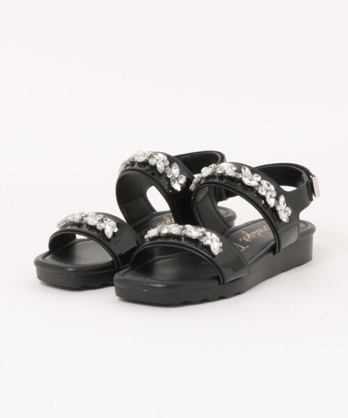 Bridget Birkin(ブリジットバーキン)の「【Bridget Birkin】ダブルベルトビジューサンダル(562213)(サンダル・レディース・ブラック/シルバー・S/LL/M/L)」の12枚目の写真