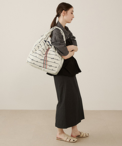 LeSportsac（レスポートサック）の「DBL DRAWST MARCHE BAG アイボリーセイル（トートバッグ・レディース・ホワイト・FREE）」の3枚目の写真