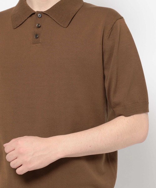 LURAKU(ルラク)の「【LURAKU】Light Polo Shirt / ライトポロシャツ(ポロシャツ・メンズ・ブラック/ブラウン・M/L)」の6枚目の写真