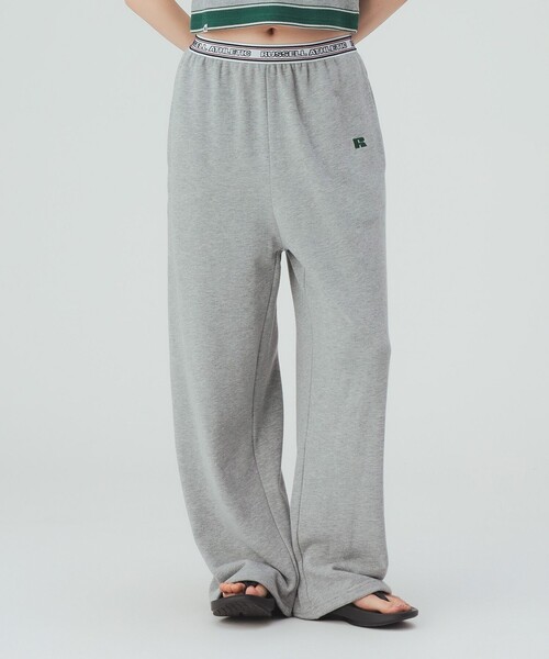 BEAMS HEART(ビームスハート)の「【EXCLUSIVE】RUSSELL ATHLETIC / ライン ゴム スウェット パンツ(スウェットパンツ・レディース・ライトグレー/ネイビー・FREE)」の2枚目の写真