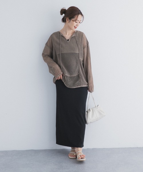 URBAN RESEARCH DOORS（アーバンリサーチドアーズ）の「リバーシブルテレコカットスカート（スカート・レディース・グレー系その他/ブラック系その他・FREE）」の7枚目の写真