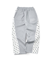 Velour Dot Piping Sweatpants (MELANGE GRAY)