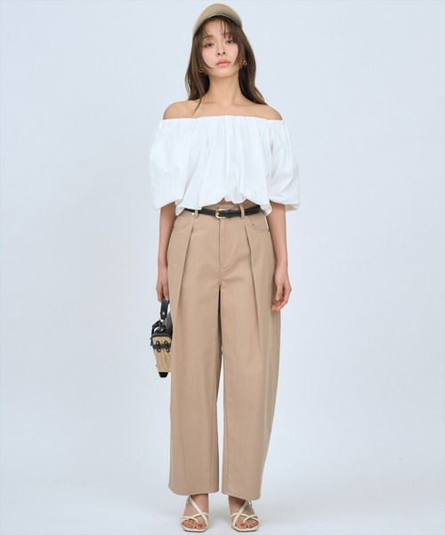 AND COUTURE(アンドクチュール)の「2WAYバルーンブラウス(シャツ/ブラウス・レディース・イエロー/ホワイト/ブラック・FREE)」の20枚目の写真