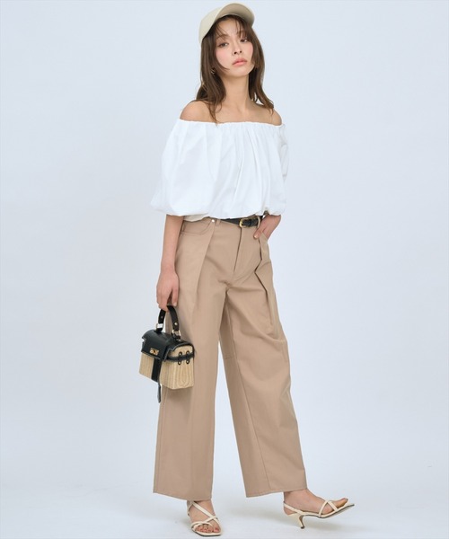 AND COUTURE(アンドクチュール)の「2WAYバルーンブラウス(シャツ/ブラウス・レディース・イエロー/ホワイト/ブラック・FREE)」の21枚目の写真