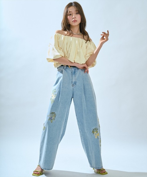 AND COUTURE(アンドクチュール)の「2WAYバルーンブラウス(シャツ/ブラウス・レディース・イエロー/ホワイト/ブラック・FREE)」の14枚目の写真