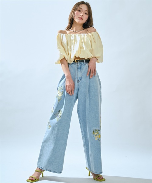 AND COUTURE(アンドクチュール)の「2WAYバルーンブラウス(シャツ/ブラウス・レディース・イエロー/ホワイト/ブラック・FREE)」の15枚目の写真