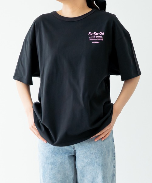 FOV(フォブ)の「フォブ 屋台 Tシャツ(Tシャツ/カットソー・レディース・チャコールグレー/ブラック・F)」の2枚目の写真