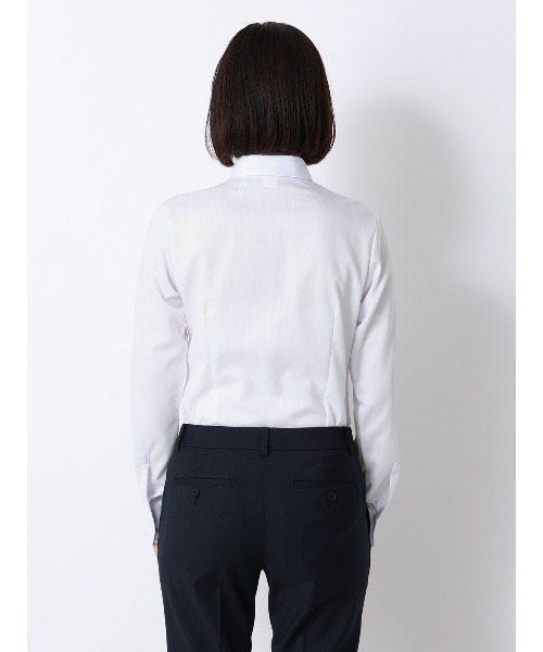 AOYAMA(アオヤマ)の「レギュラーカラーシャツ/長袖/NON IRONMAX/ストレッチ/ストライプ/Blouse(ビジネスシャツ・レディース・ライトグレー・36/40/38/42)」の4枚目の写真