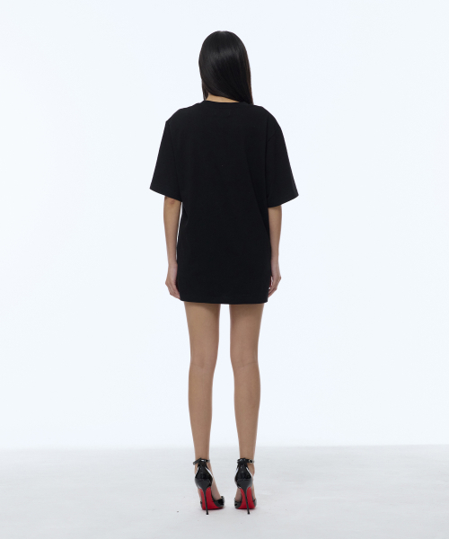 GILAARCHIVE（ギラアーカイブ）の「D.I.Y CUT-OFF OVERSIZE T-SHIRTS_BLACK（Tシャツ/カットソー・レディース・その他・FREE）」の2枚目の写真