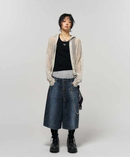 SCHISM INDUCING(スキズムインデューシング)の「CDZ BUTTON JORTS BLUE(その他パンツ・レディース・その他・M/L)」の5枚目の写真