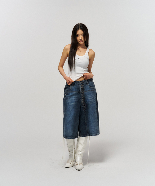 SCHISM INDUCING(スキズムインデューシング)の「CDZ BUTTON JORTS BLUE(その他パンツ・レディース・その他・M/L)」の8枚目の写真
