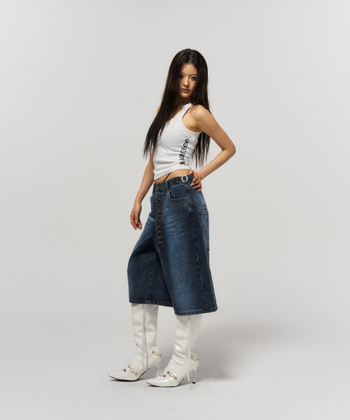 SCHISM INDUCING(スキズムインデューシング)の「CDZ BUTTON JORTS BLUE(その他パンツ・レディース・その他・M/L)」の9枚目の写真