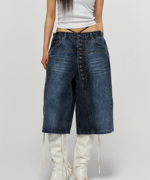 SCHISM INDUCING(スキズムインデューシング)の「CDZ BUTTON JORTS BLUE(その他パンツ・レディース・その他・M/L)」の14枚目の写真